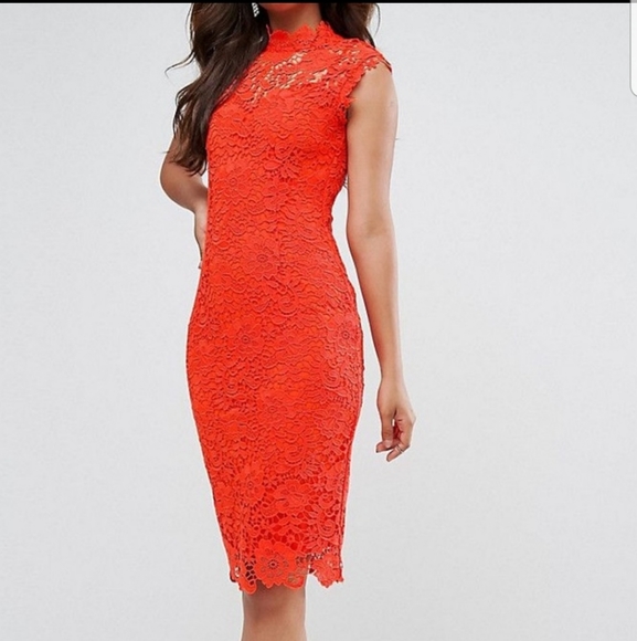 paper dolls orange lace dress
